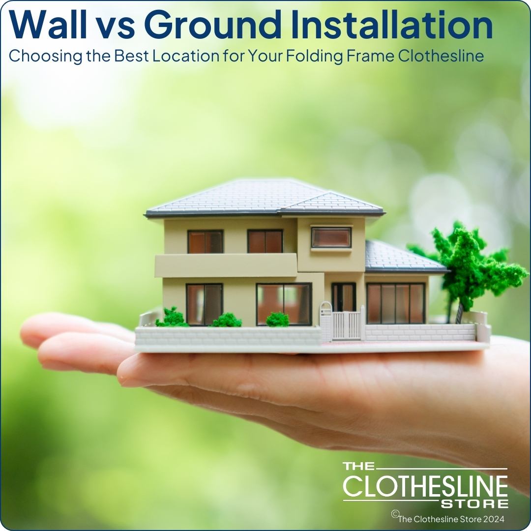 Folding Frame Clotheslines - Wall Mount v Ground Mount Installation!