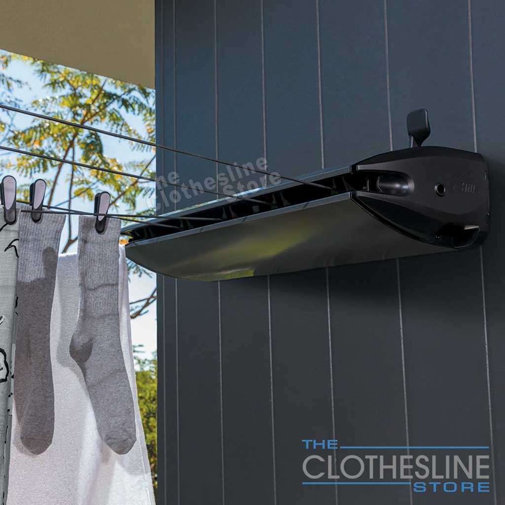 Wall mounted retractable clothes line sale