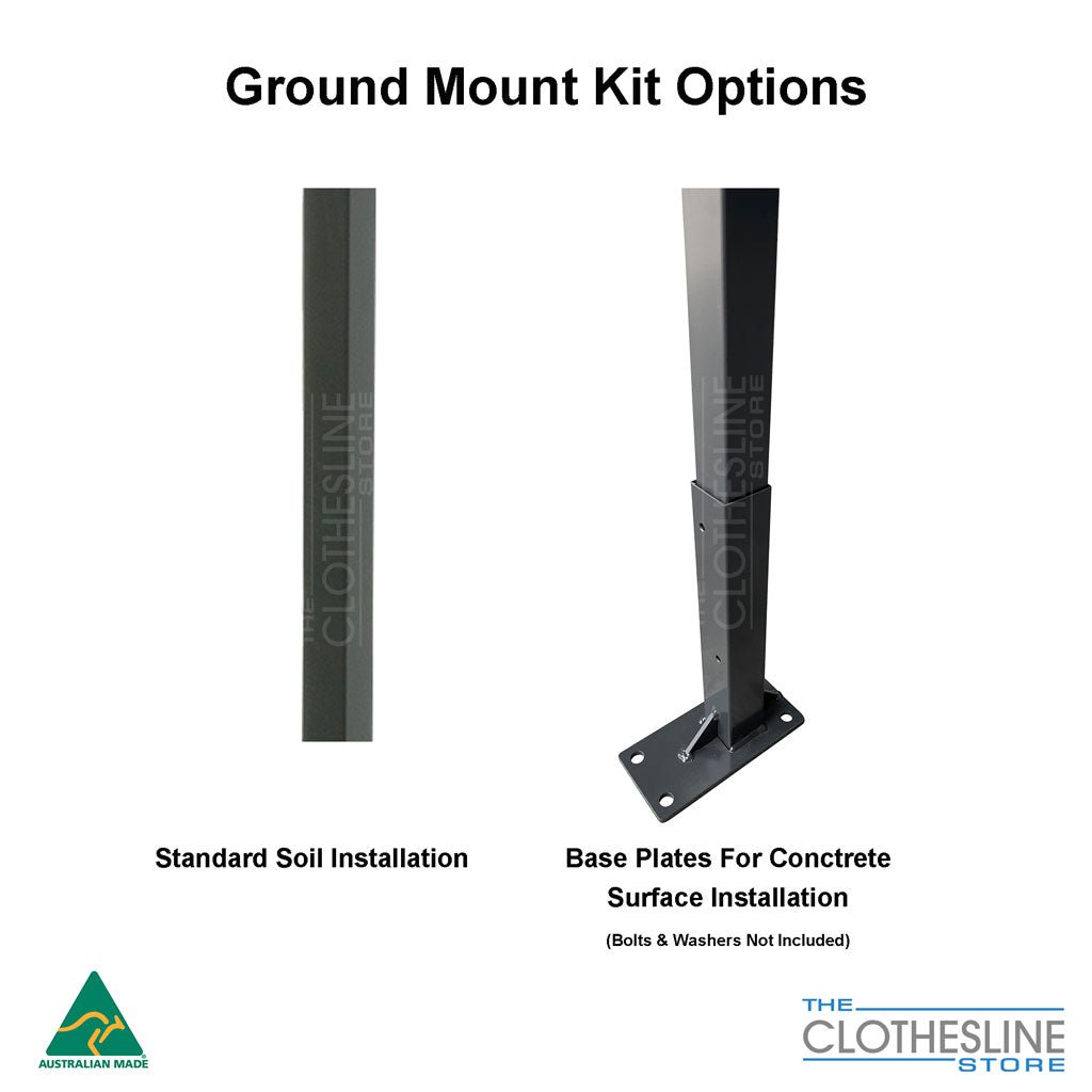 Air Dry 2400 Clothesline Base Plate Options