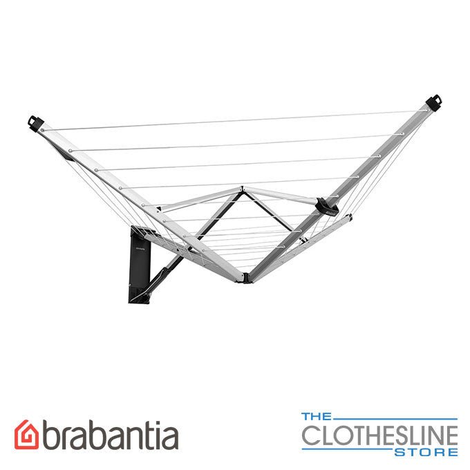 Brabantia WallFix 24m Fold Away Clothesline with Storage Box 09027 09024 The Clothesline Store